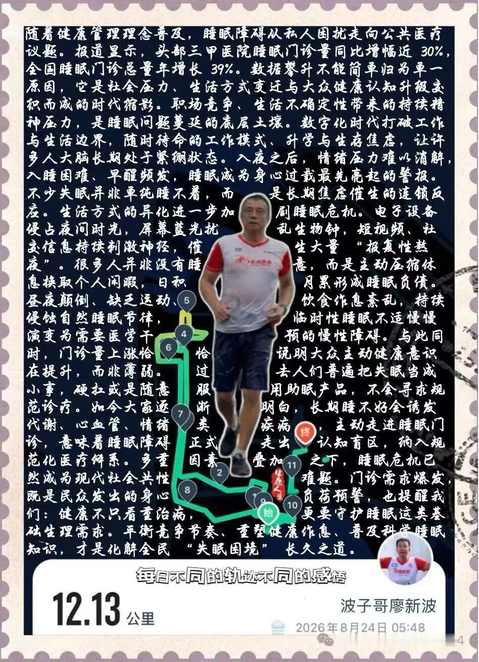 【漫谈睡眠门诊量激增背后的时代信号】随着健康管理理念普及，睡眠障碍从私人困扰走向
