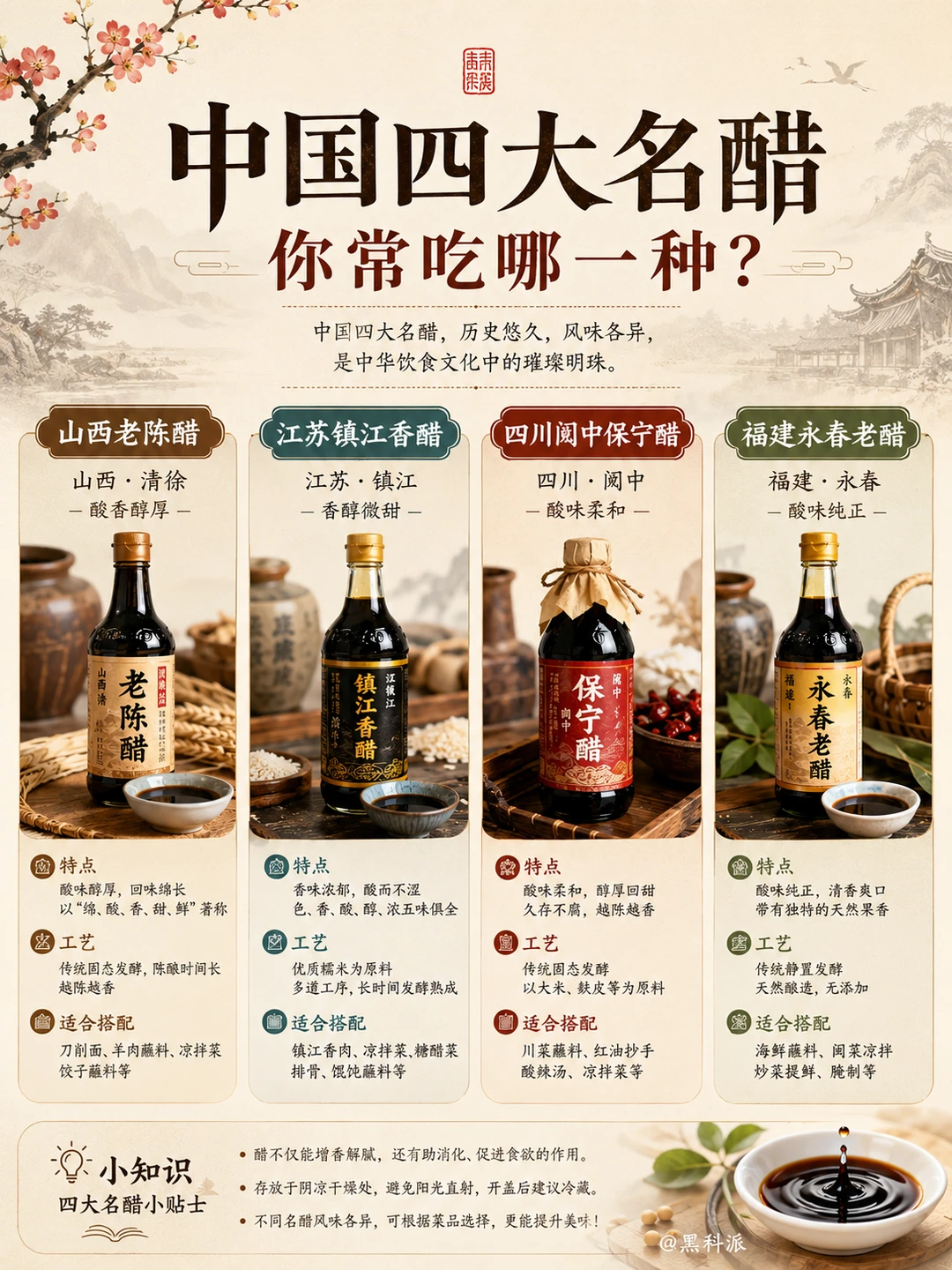 中国四大名醋，看看你都吃过吗？