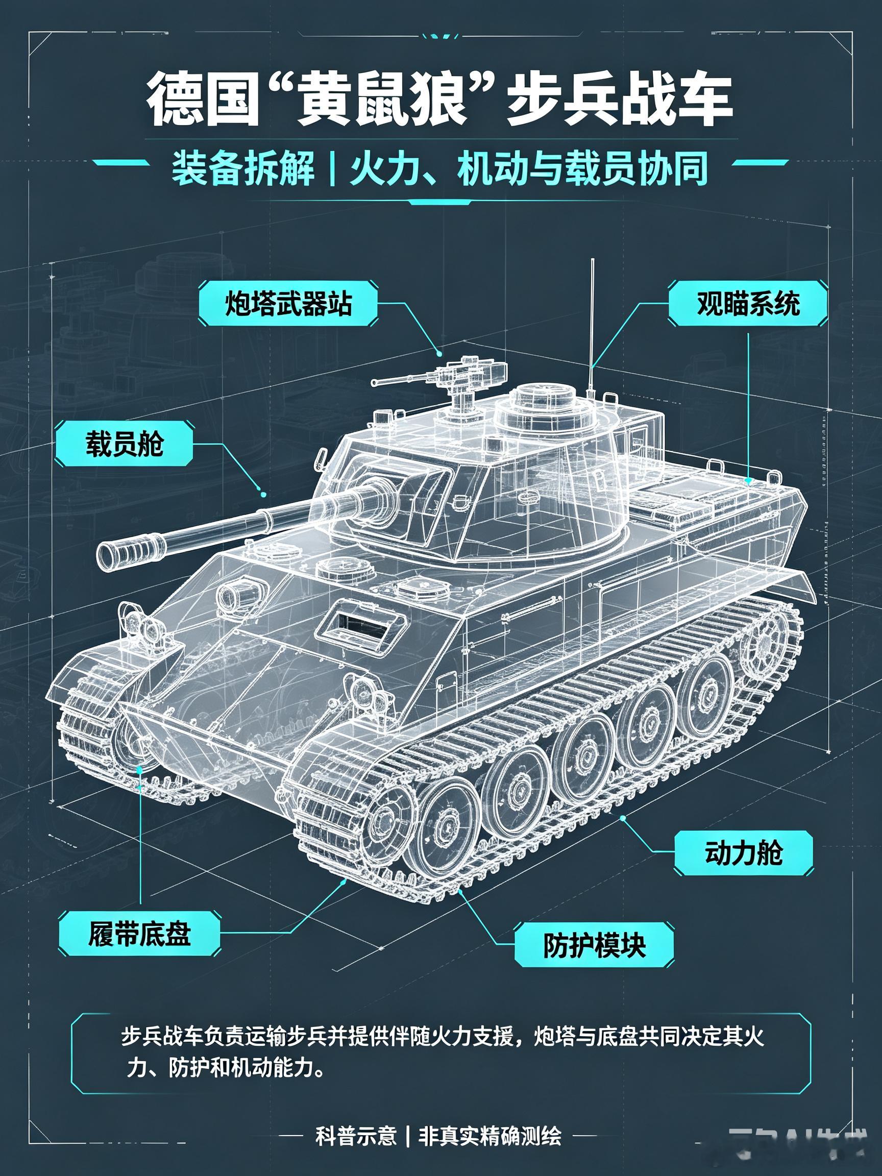 🦾德国黄鼠狼履带式步兵战车｜老底盘魔改续命，再战现代化战场很多人第一眼会把它认