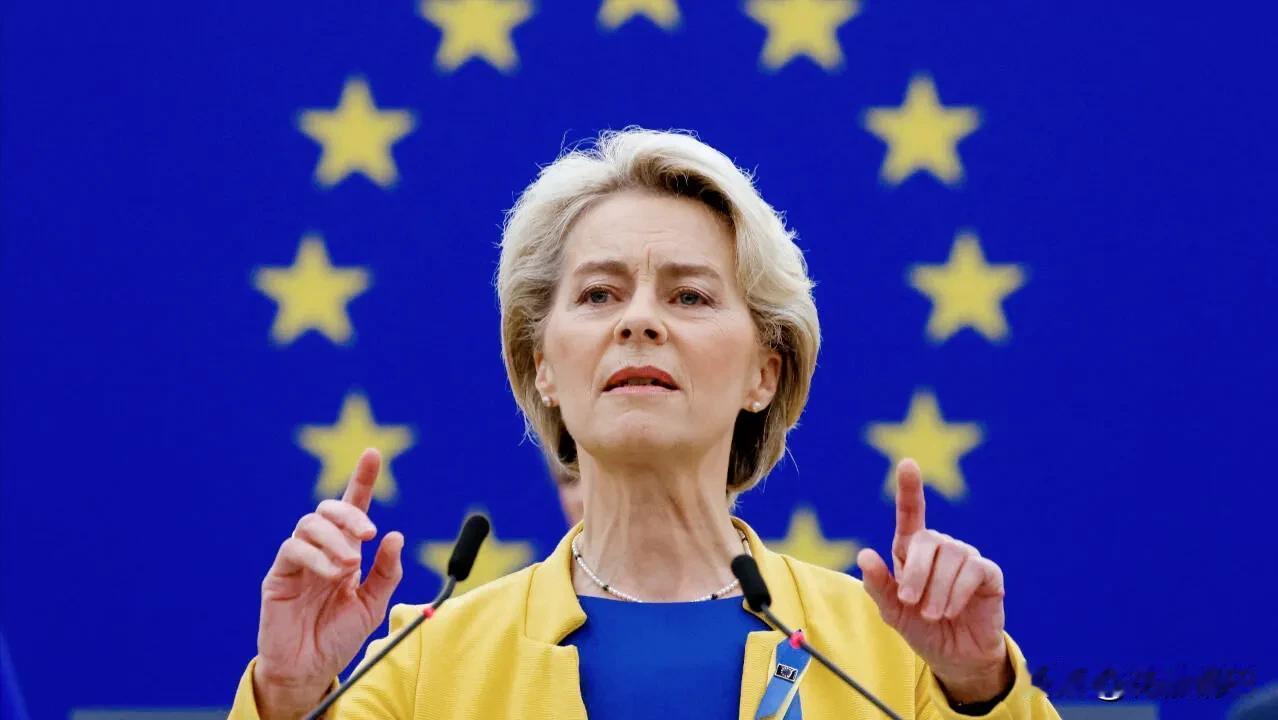 美国参议院刚投完票，冯德莱恩立马蹦出来网上叫好，生怕别人不知道她跟美国穿一条裤子