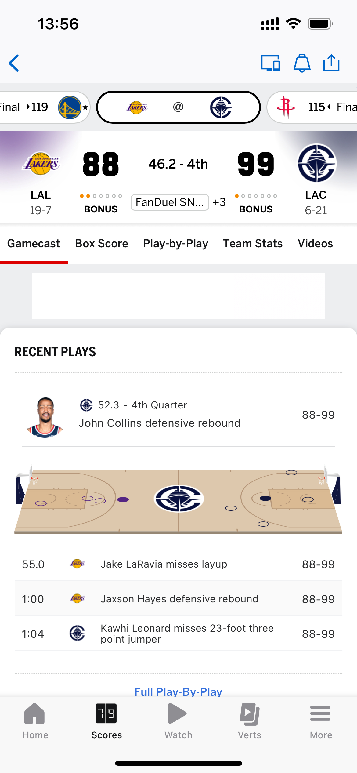 还得靠老乡球队拯救啊，湖人帮助快船终止了五连败，也让快船摆脱了西部倒数第一的位置