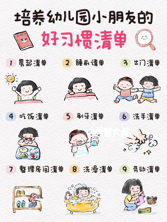 幼小衔接阶段孩子好习惯培养清单