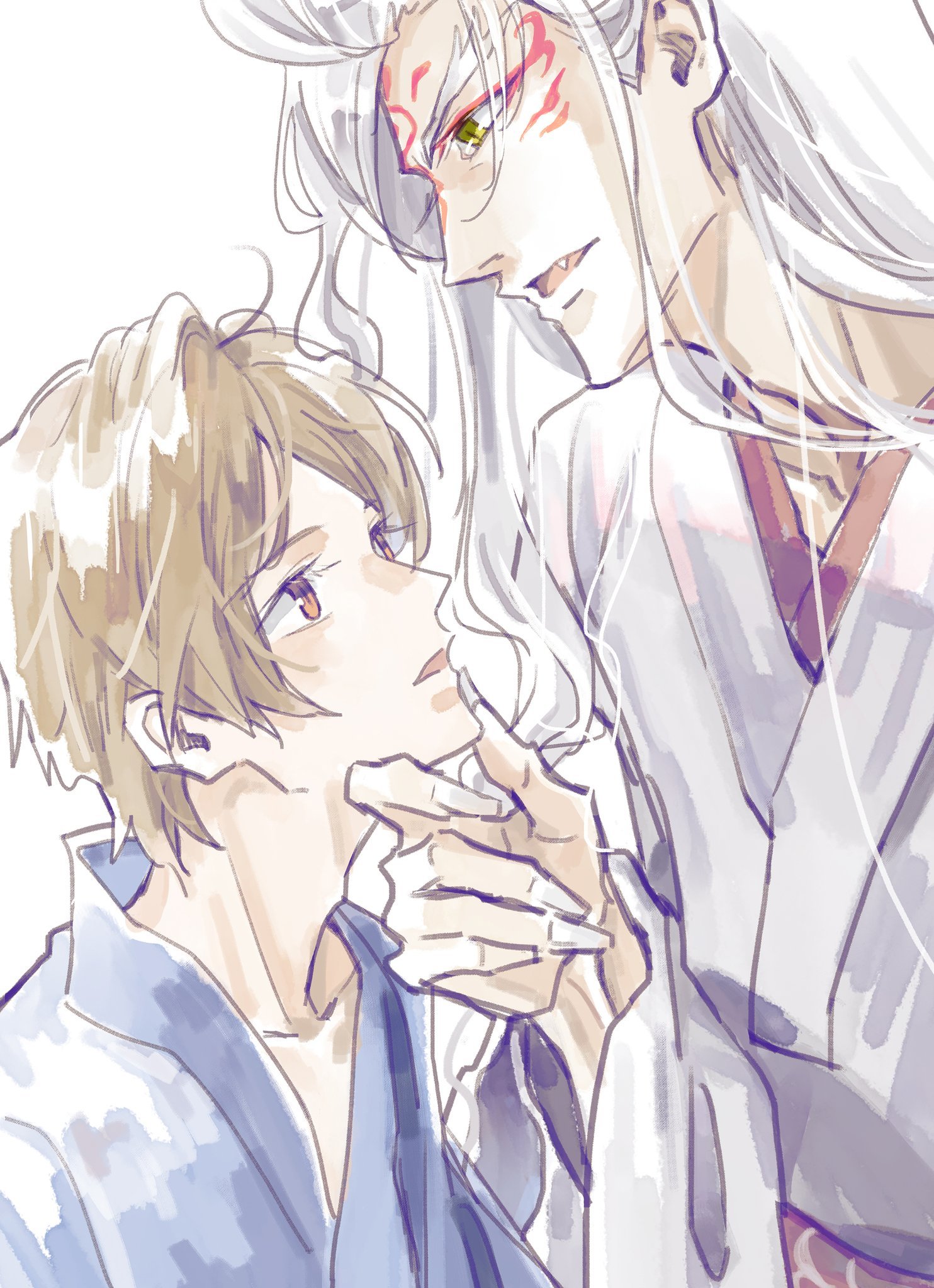 夏目友人帐斑夏 这个斑夏互攻真的太带帅了图二有点搞笑.绘：naifu_katta