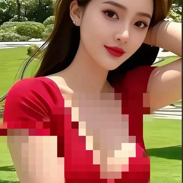 夏日清新红裙，优雅动人，美丽动人