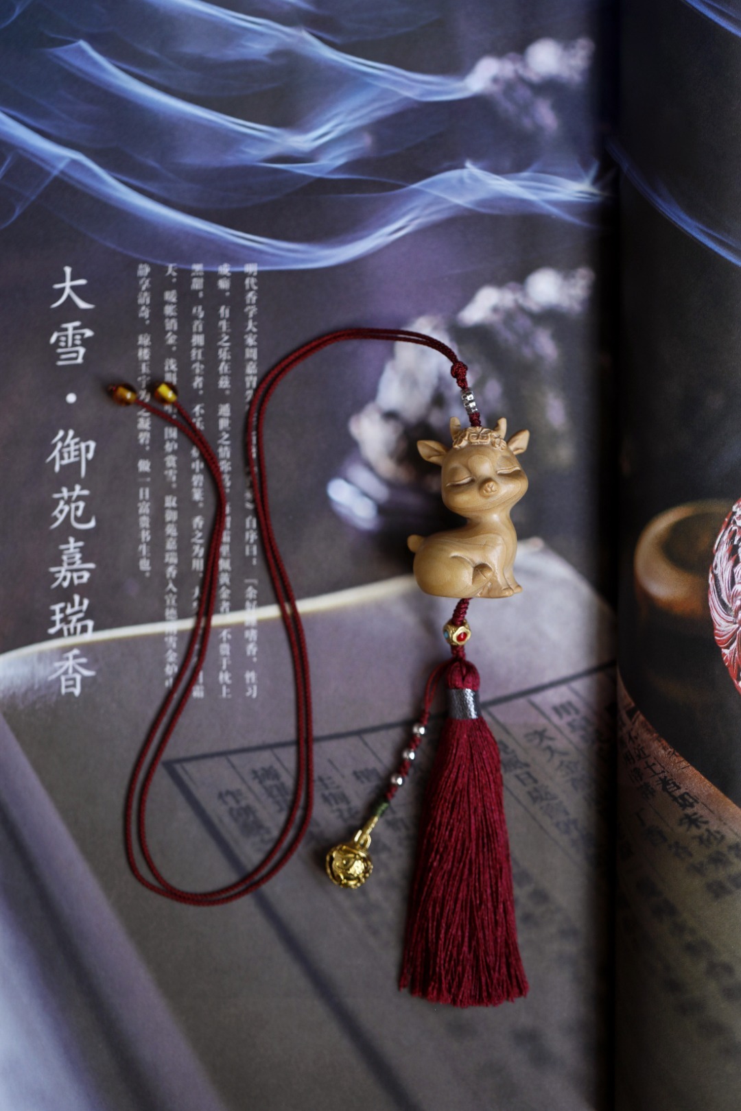 黄杨木【一路平安】挂件一路安康，四季常在。健康平安，善心善行。灵动小鹿，搭配流苏
