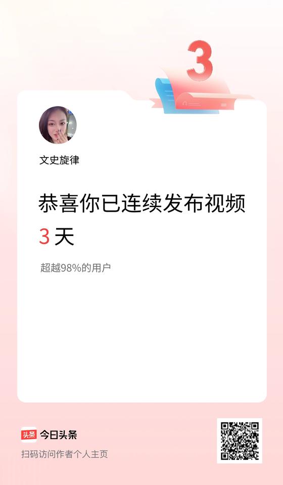 我在头条连续视频投稿3天