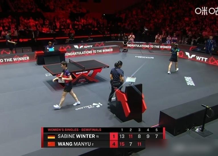 王曼昱太狠了！开局1-8，她是怎么做到连追10分，硬生生把黑马温特摁死的？
 