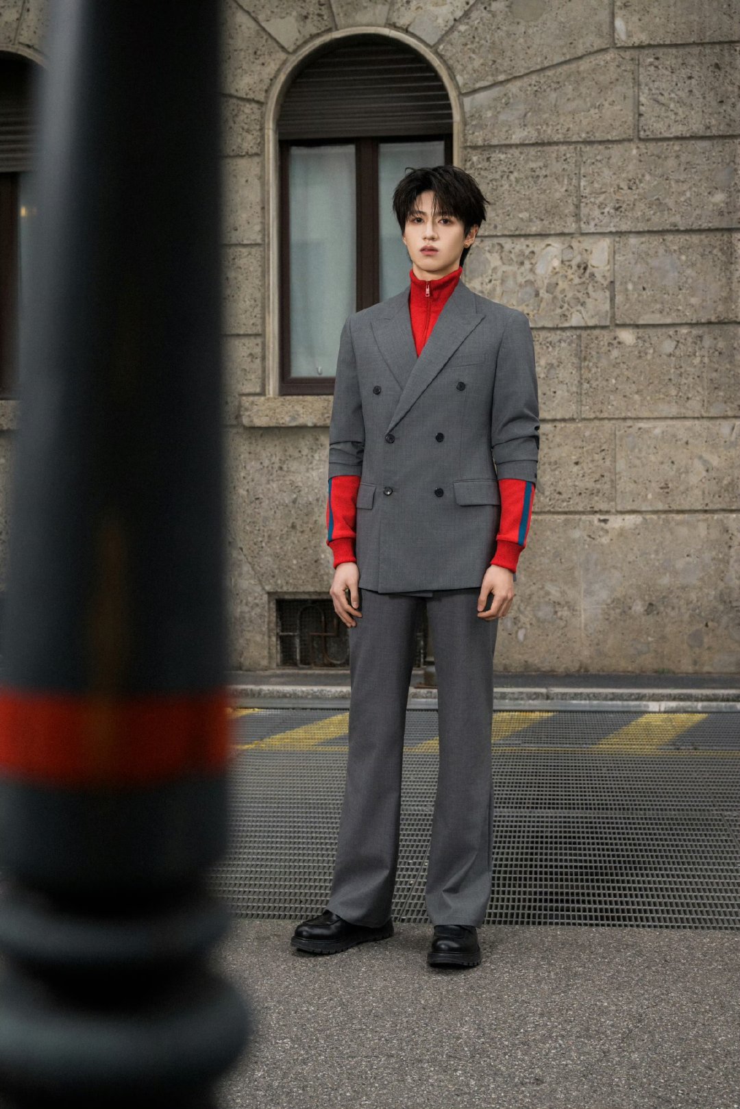 朱志鑫｜Prada大秀造型出图，身穿PRADA 2026春夏男装，正是当季春夏C