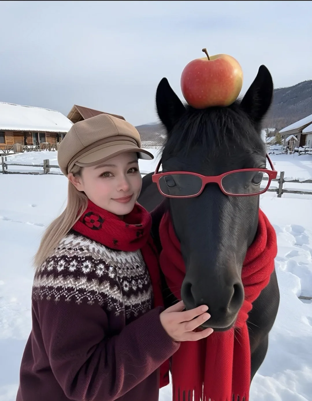 拍全家福｜ai一键成片我和马儿的全家福