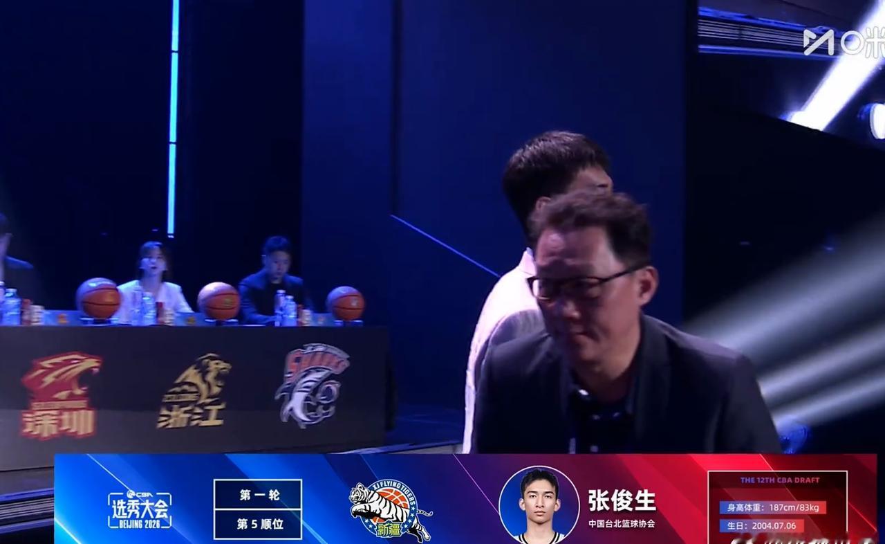第5顺位——中国台湾——张俊生
2026年CBA选秀大会CBA ​​​