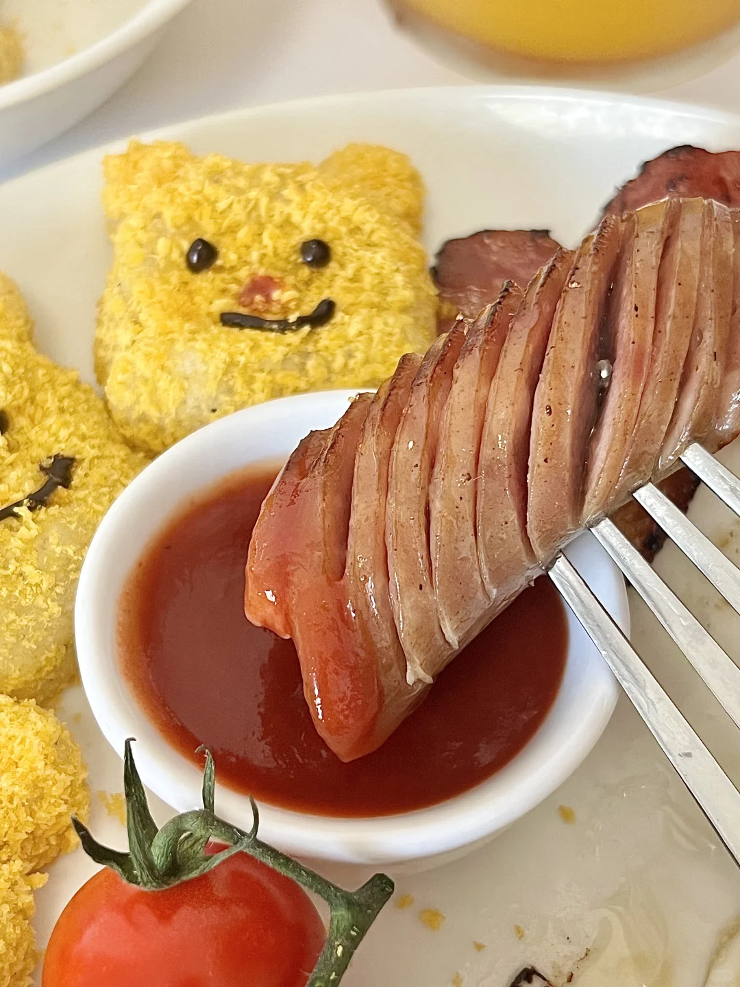元气早餐|小熊薯饼🐻煎蛋🍳培根🥓橙汁🍊