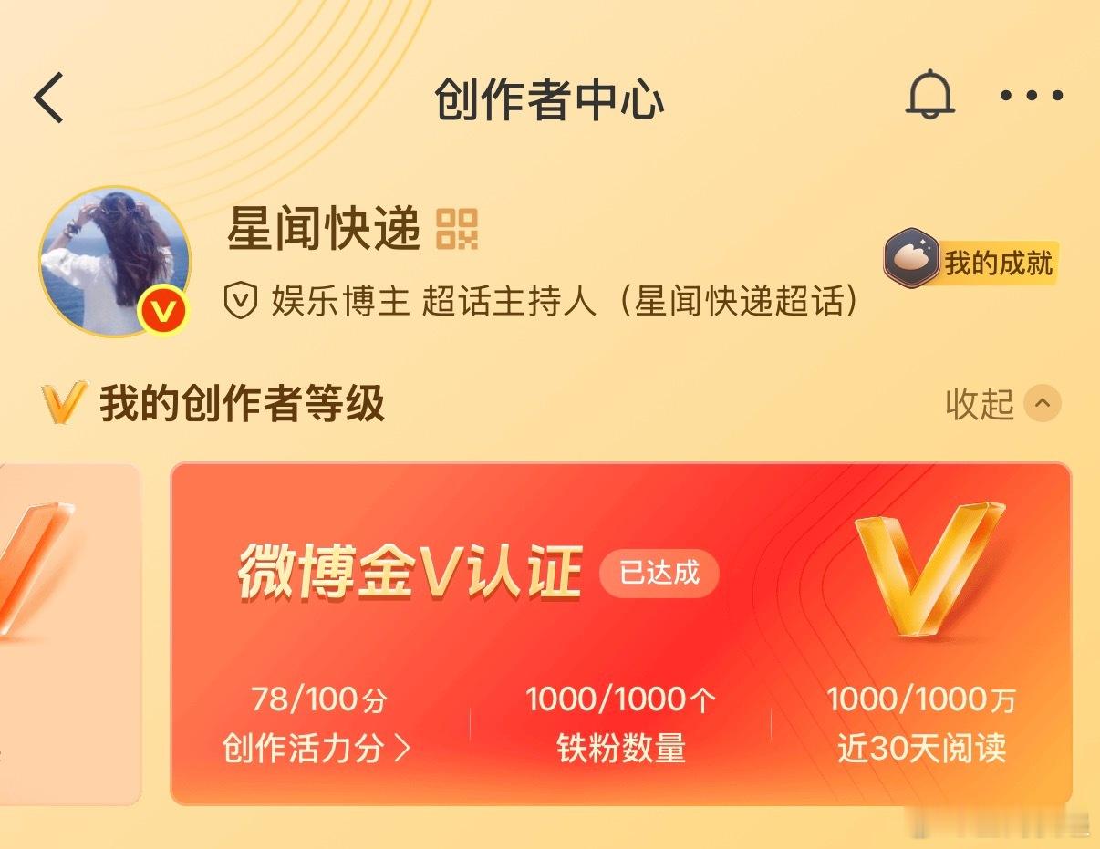 创作活力分78分，终于达标了