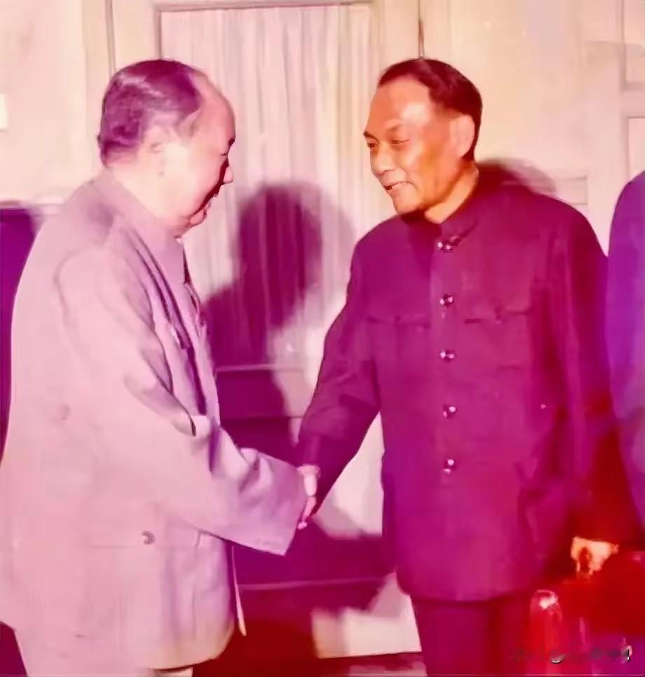 伟人和“传奇特工”熊向晖亲切会面的珍贵时刻，熊向晖作为“龙潭三杰”之一，伟人曾经