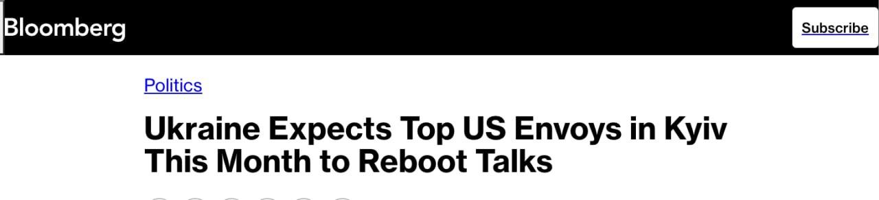 彭博社援引乌克兰方面消息称，特朗普特使史蒂夫·维特科夫、贾里德·库什纳，以及参议