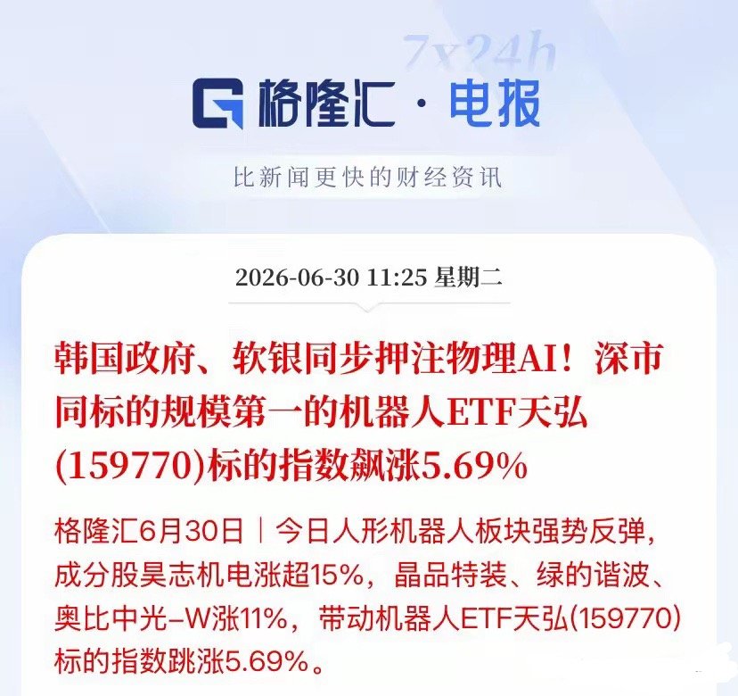 全球巨头集体押注物理AI！人形机器人全线爆拉，这只深市规模第一ETF单日飙涨5.