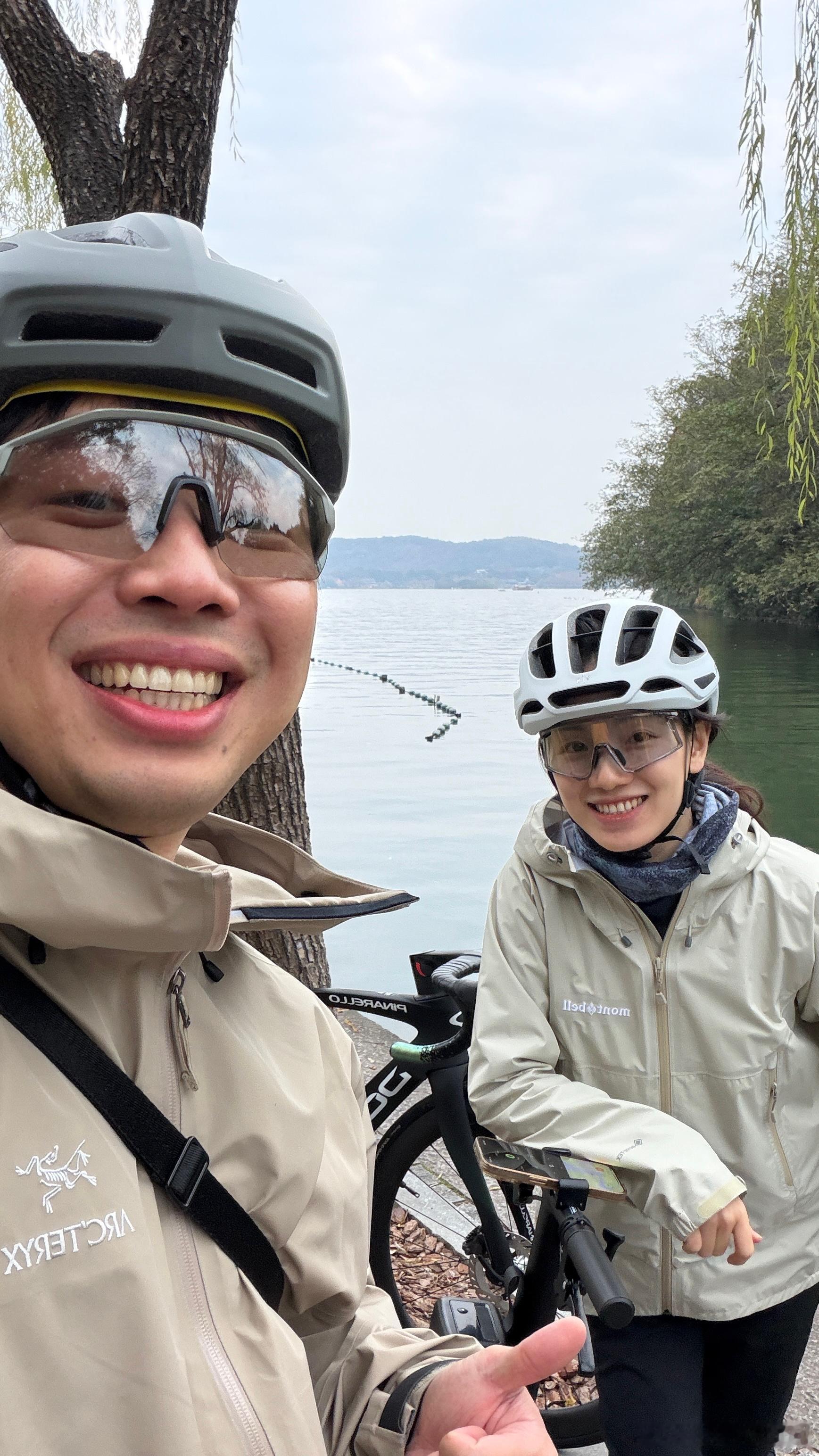 老婆人生第一次骑行就干了32km，虽然用的是电助力，虽然一顿直接白干，虽然没穿骑