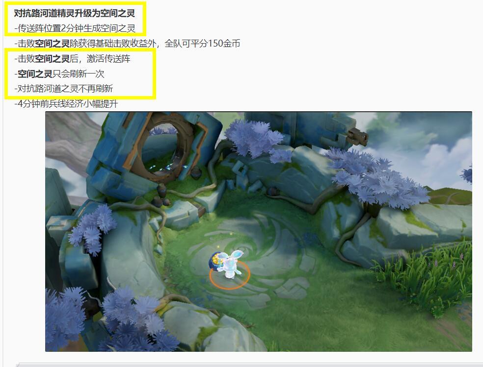 抢先服更新。对抗路咕哒以后只出现一次，击杀后激活传送阵，中路取消咕哒，发育路红鸟