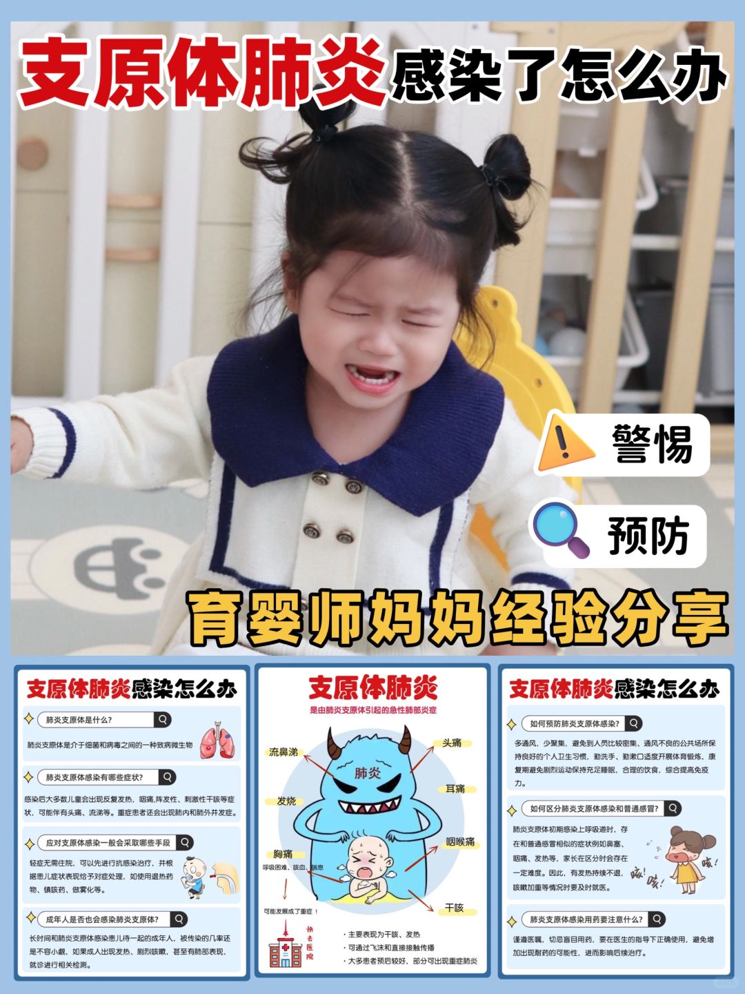 ⚠️支原体肺炎感染⚠️有娃家庭必看！