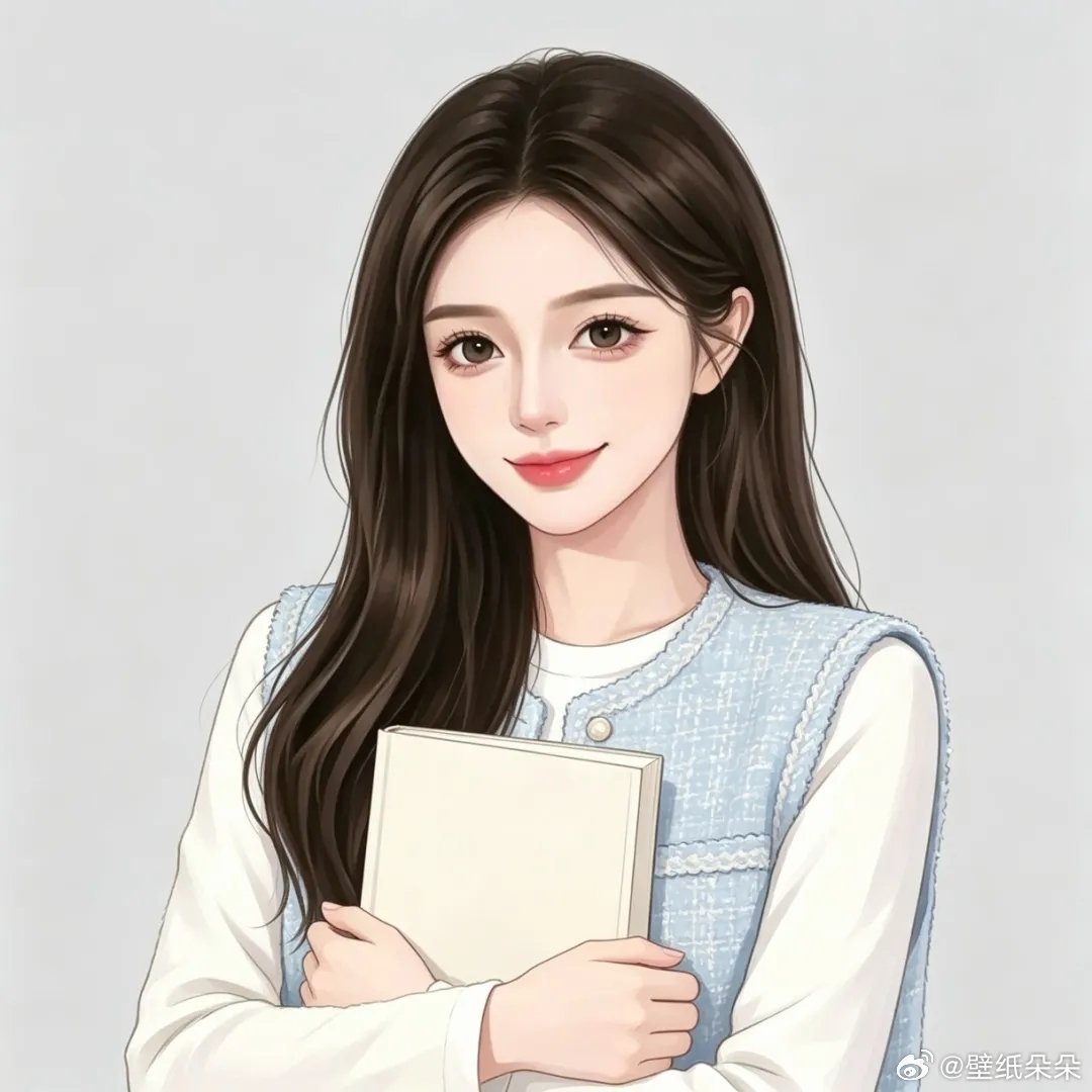 温婉气质淑女职业装专属头像｜淡雅浅蓝色系 