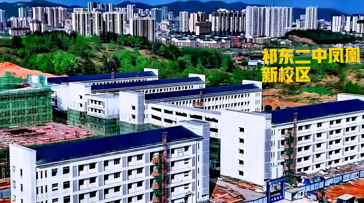 祁东县城现在越来越好了，连新建的学校也相当的现代化。这个学校就是祁东二中凤凰新校