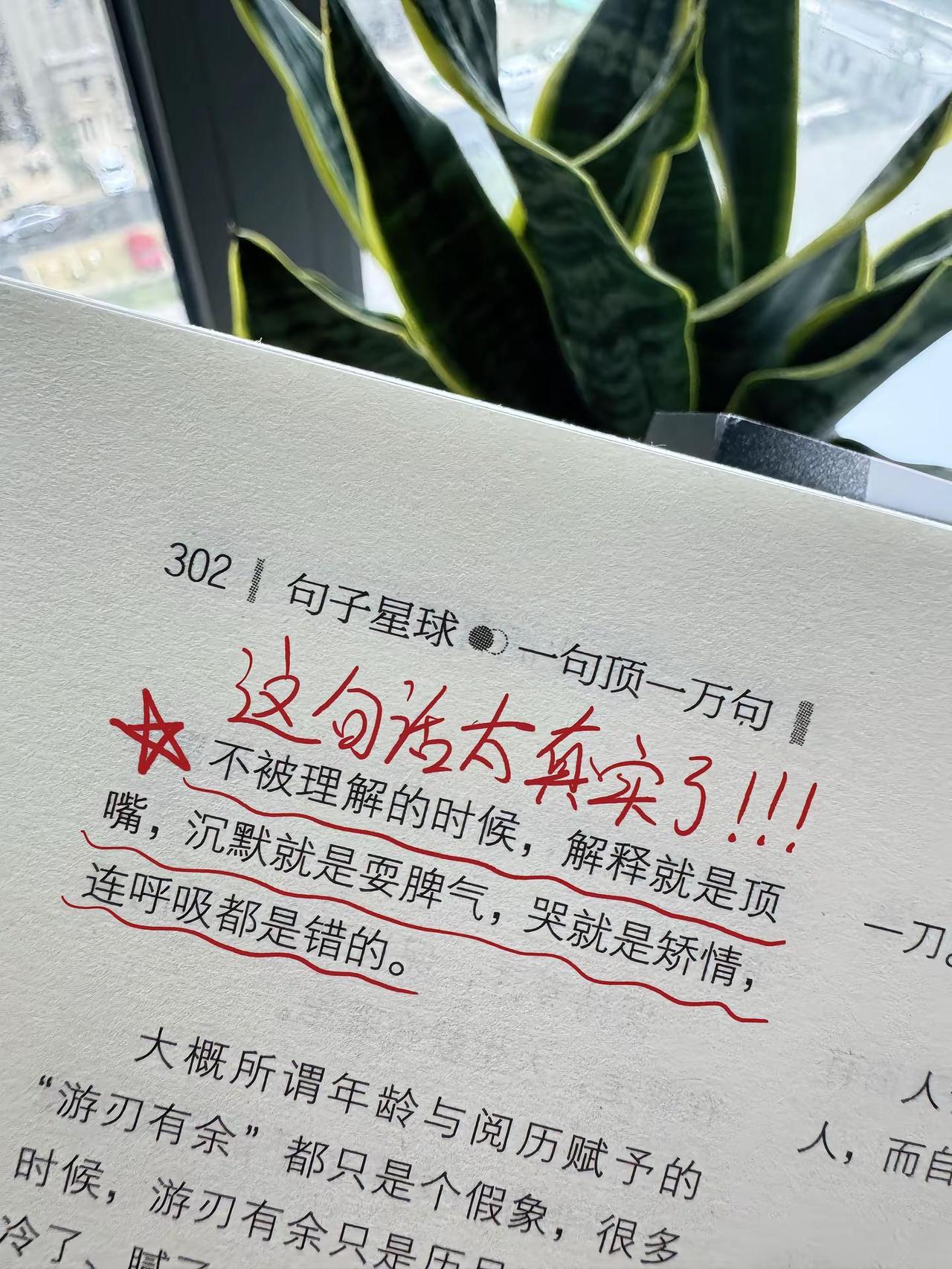 这句话太真实了！不被理解的时候，解释就是顶嘴，沉默就是耍脾气，哭就是矫情，连呼吸