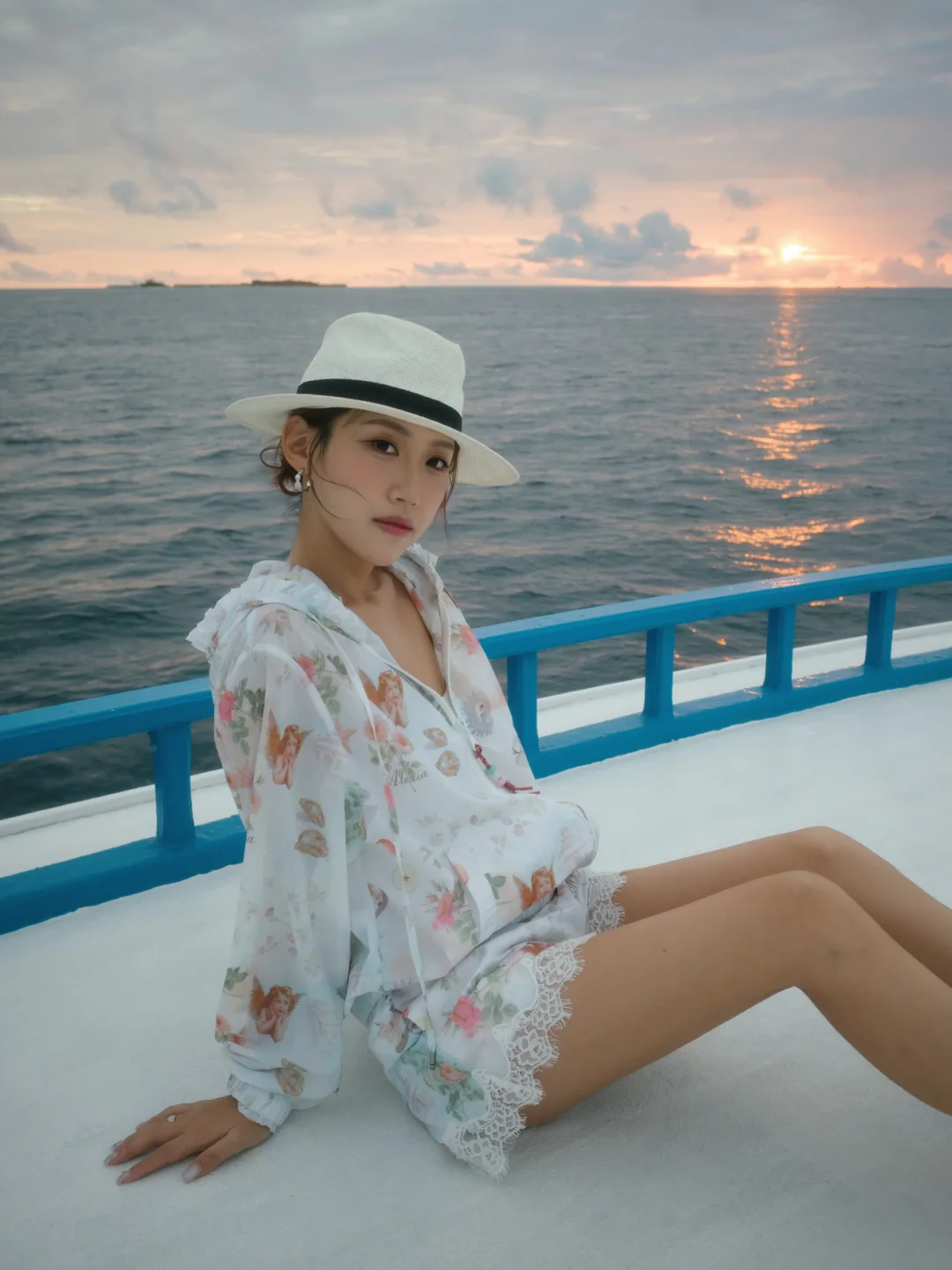 在马代的海上看了一场绝美日落