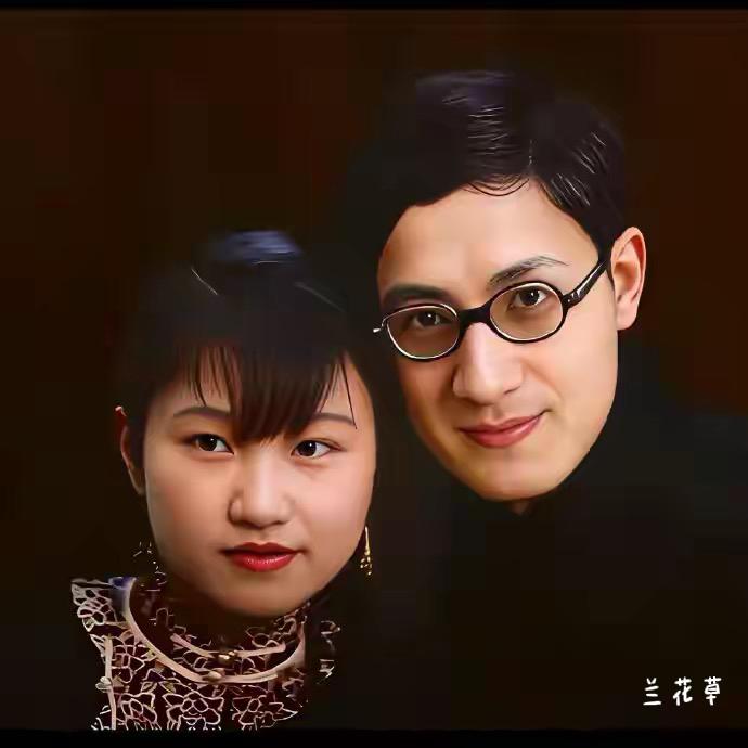 徐志摩和陆小曼的真实影像。
那时候他们都还年轻，脸肌饱满，眼里有光，还未曾被生活