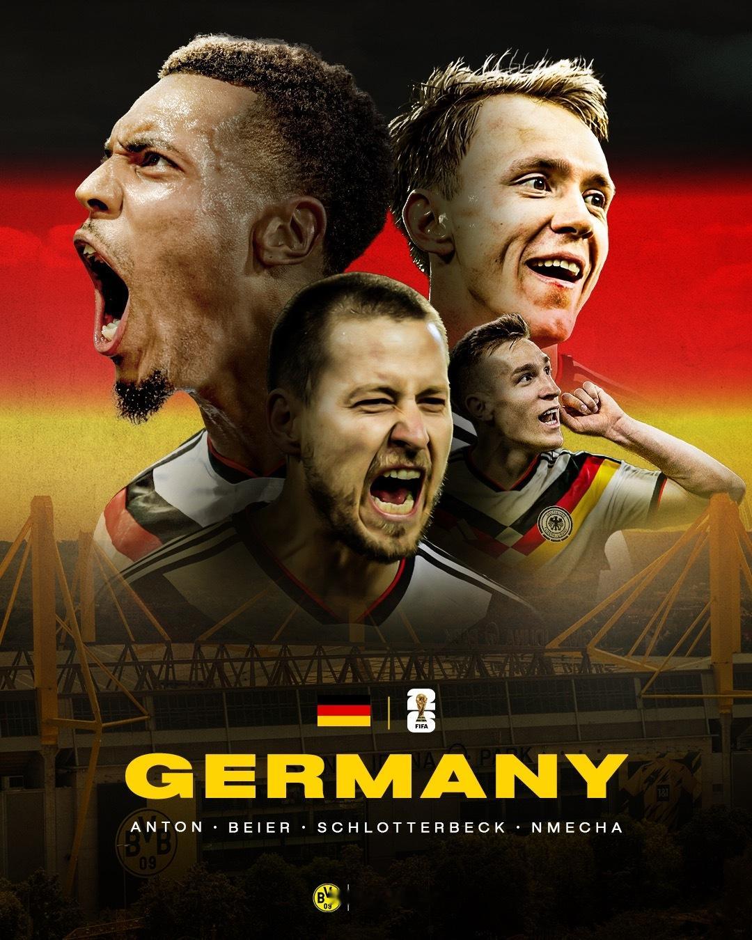 🇩🇪德国队正式公布本届世界杯球衣号码！💛🖤安东3号、拜尔14号、施洛特贝