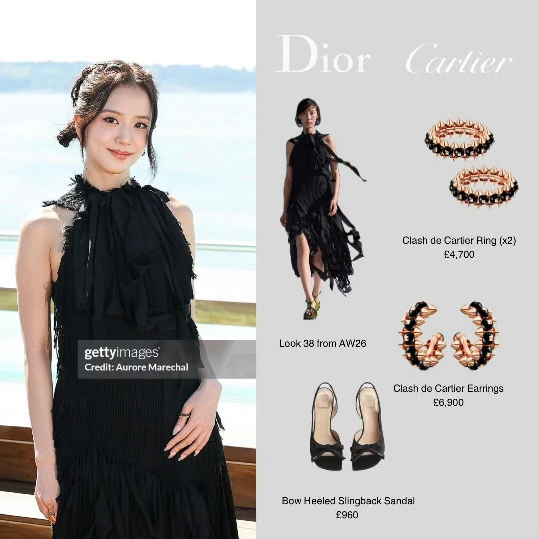 金智秀戛纳黑裙好贵气 