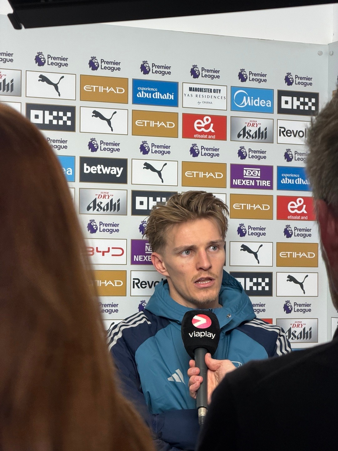 赛后的厄德高曼城vs阿森纳