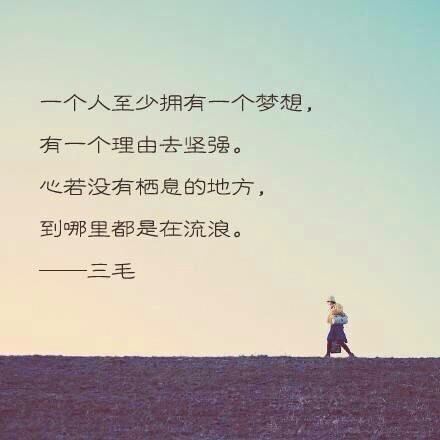 【三毛作品中那些经典的伤感句子】我来不及认真地年轻，待明白过来时，只能选择认真地