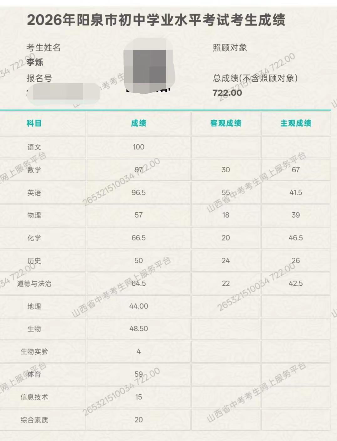 恭喜女儿中考成功上岸，上岸不是终点 而是起点新的开始 新的起点 新的挑战愿你高中