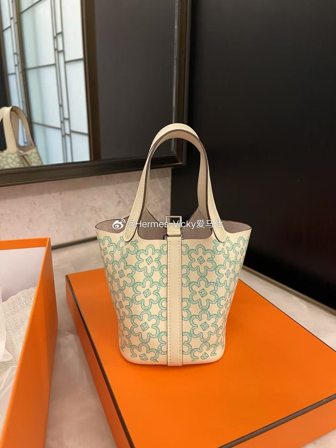 Picotin Micro超迷你奶油白绿色小花 14cm 春日限量款🪴 