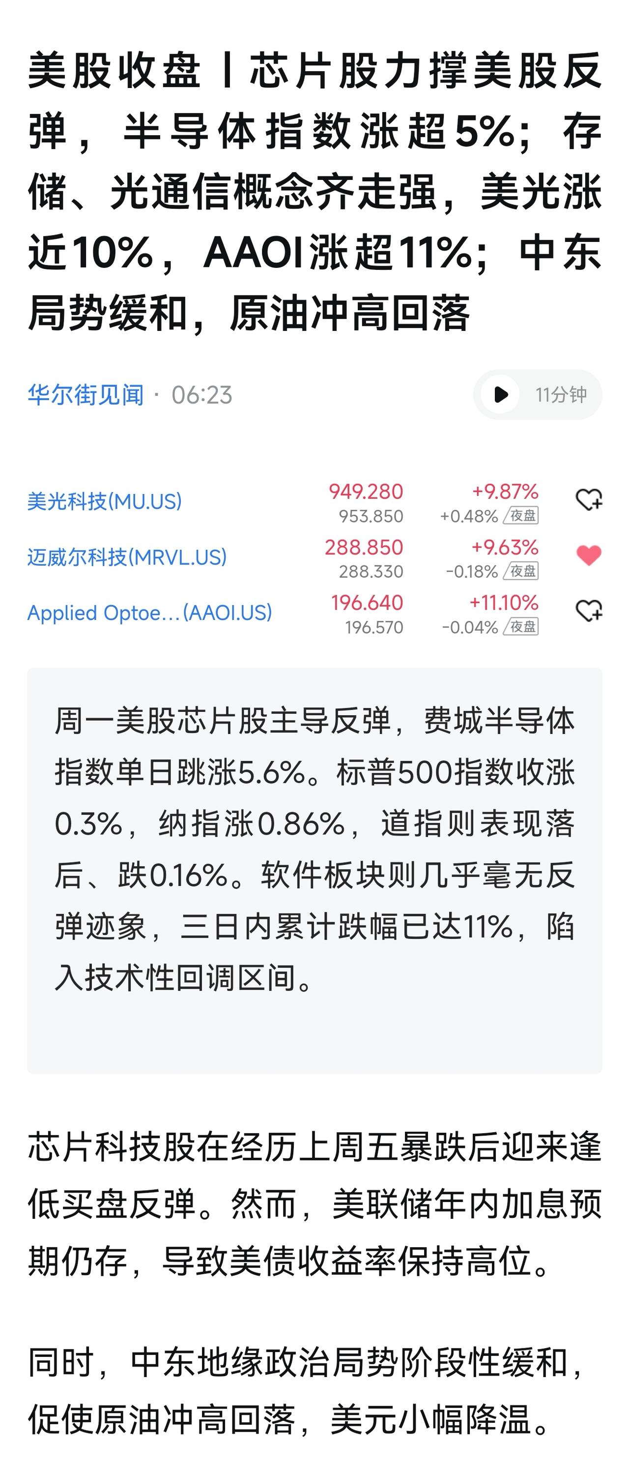 纳斯达克周五也就跌了4个点，昨晚最高反弹1.8，半导体反弹5％。昨晚大胆预测反弹