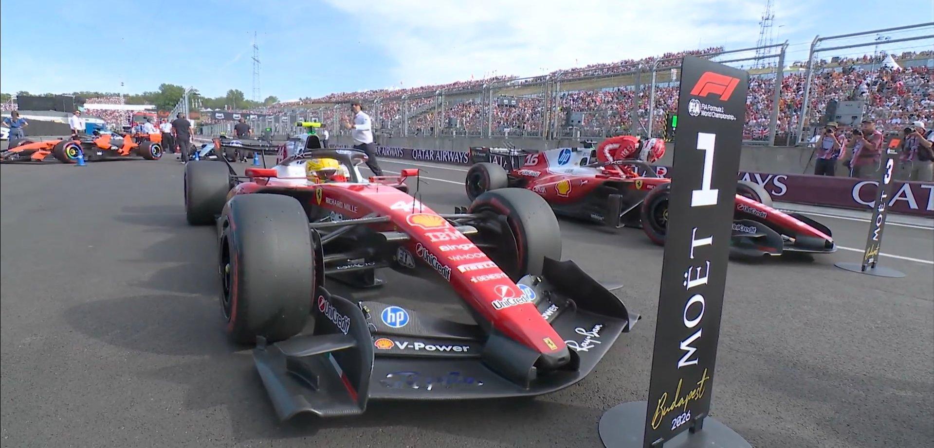 F12026F1匈牙利大奖赛 牌子放错了哎 