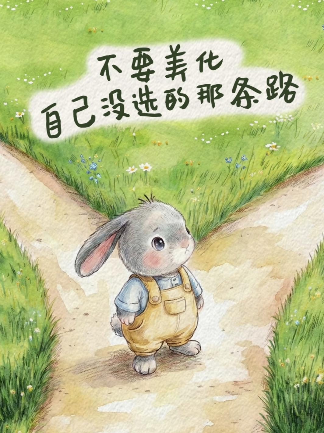 不要美化自己没选的那条路，我站在分岔路口时，总觉得没选的那条路上开满了鲜花，后来