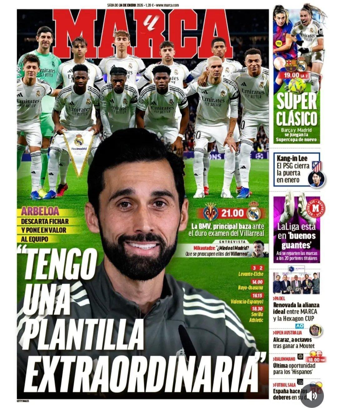 皇马 《马卡》阿韦罗亚:“我有一支超凡的队伍”阿韦罗亚否认新签约，高度肯定球队 