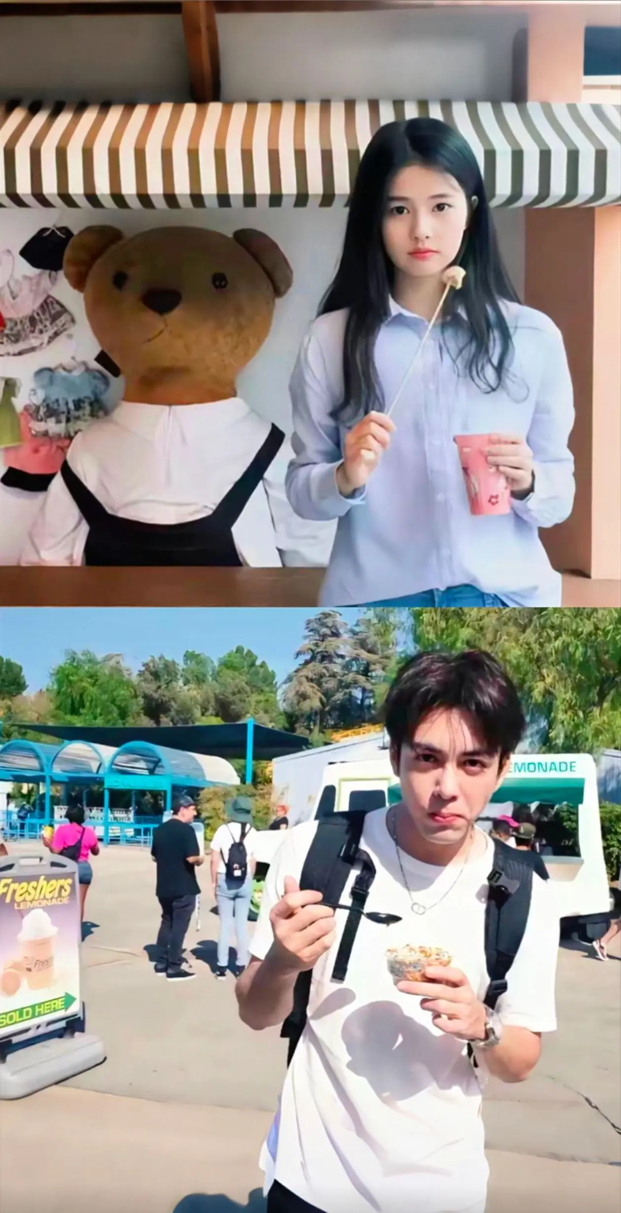 白圆圆&大眼仔。白鹿名曾妍顺