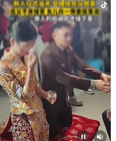 婚礼现场，女婿/儿媳给岳父/公公敬茶，岳父/公公拒接，这事儿真的有吗
前几天看到