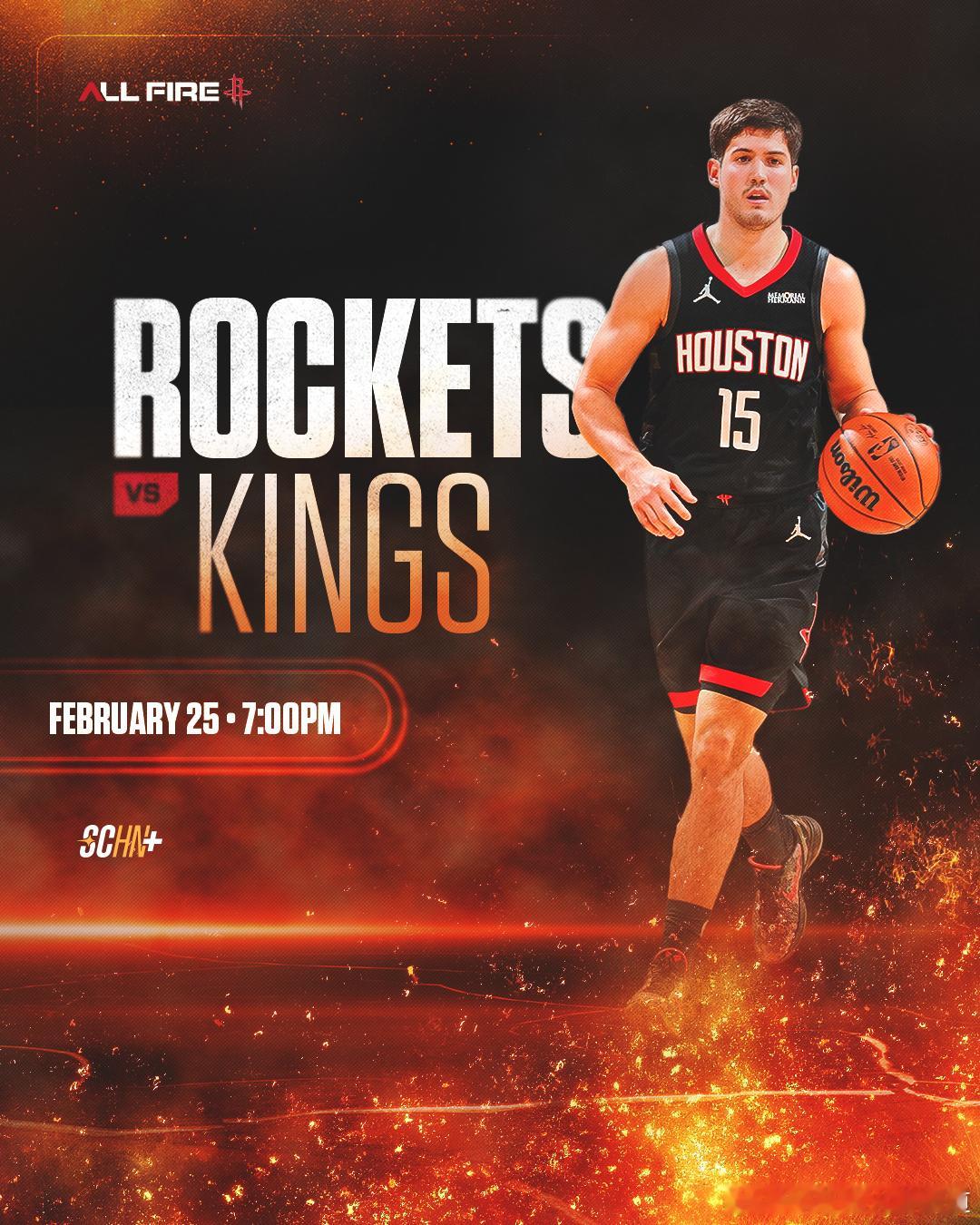 9:00火箭战国王，谢泼德顶替阿门首发原声看球：网页链接