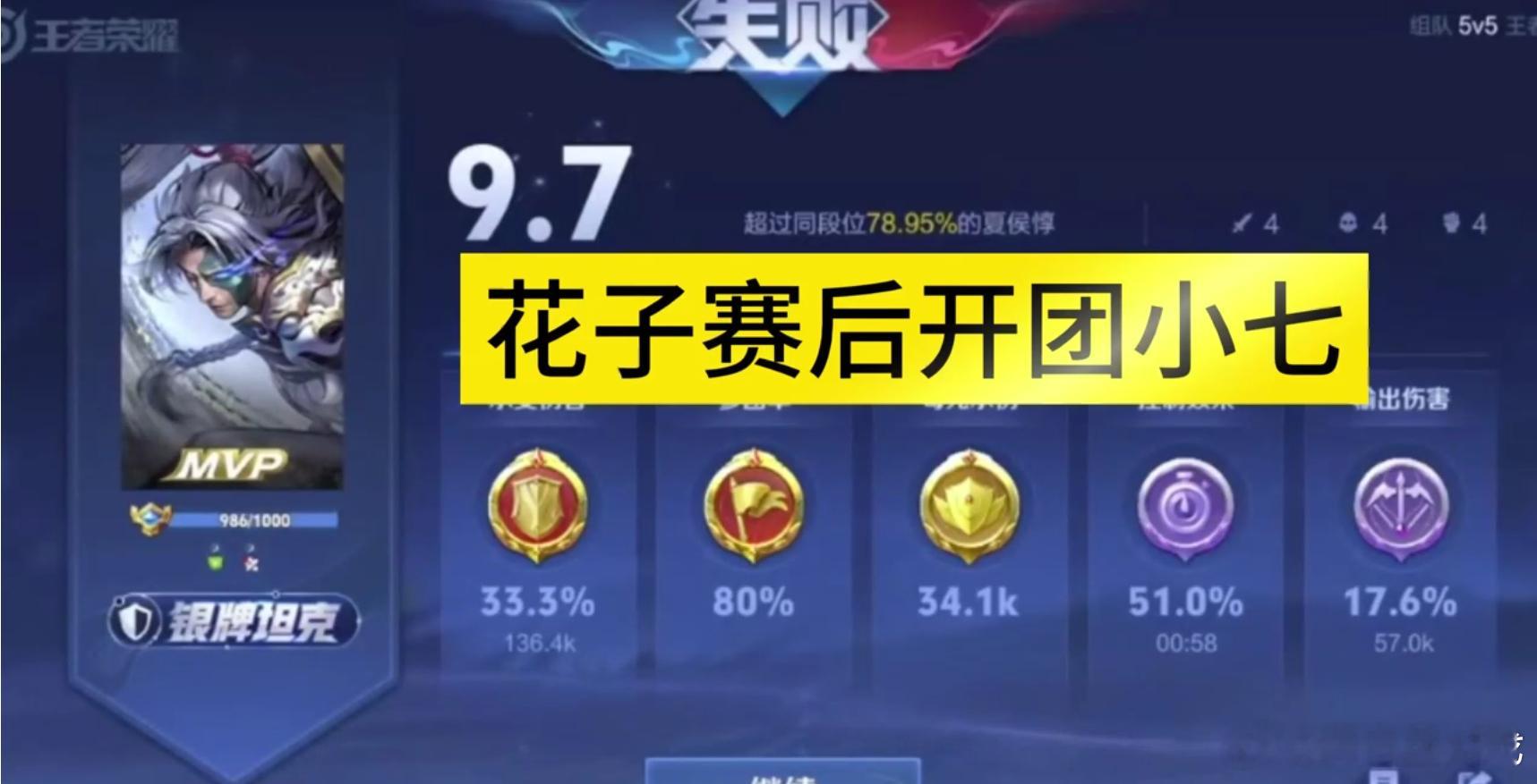 #老王杯训练赛##花子开团小七# 拖米队赢了德华队，给人整红温了[doge]花子