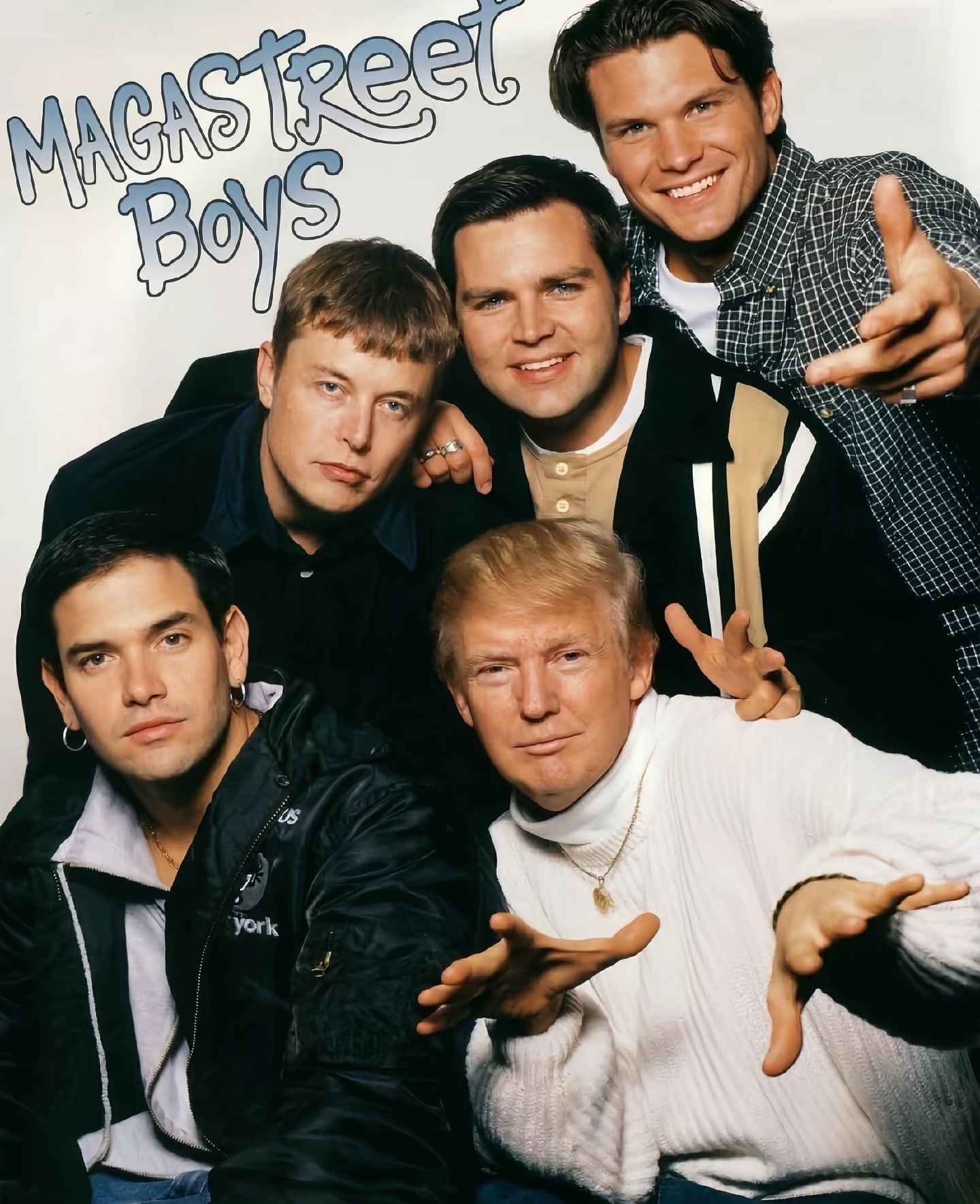 MAGA街的男孩特朗普鲁比奥马斯克万斯赫格塞思