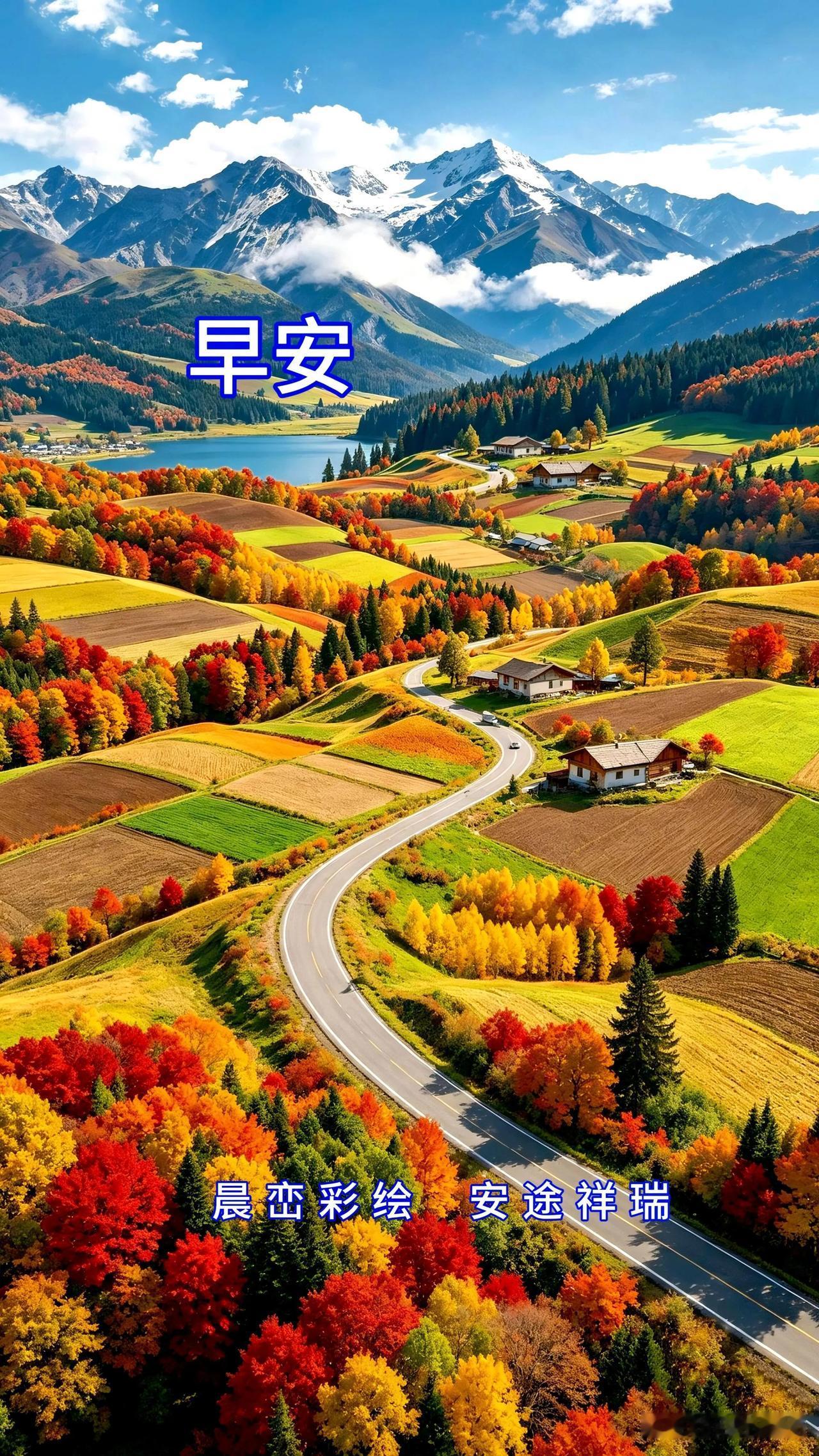 晨峦彩绘，安途祥瑞。早安！
远山含秋，前路晴朗，愿一路安然，万事顺心。