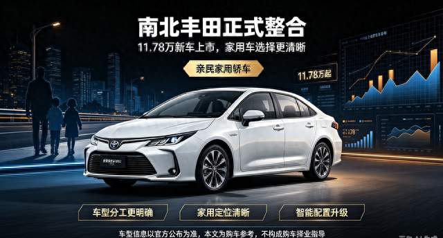 南北丰田整合后新车上市，11.78万起，家用车选择更清晰