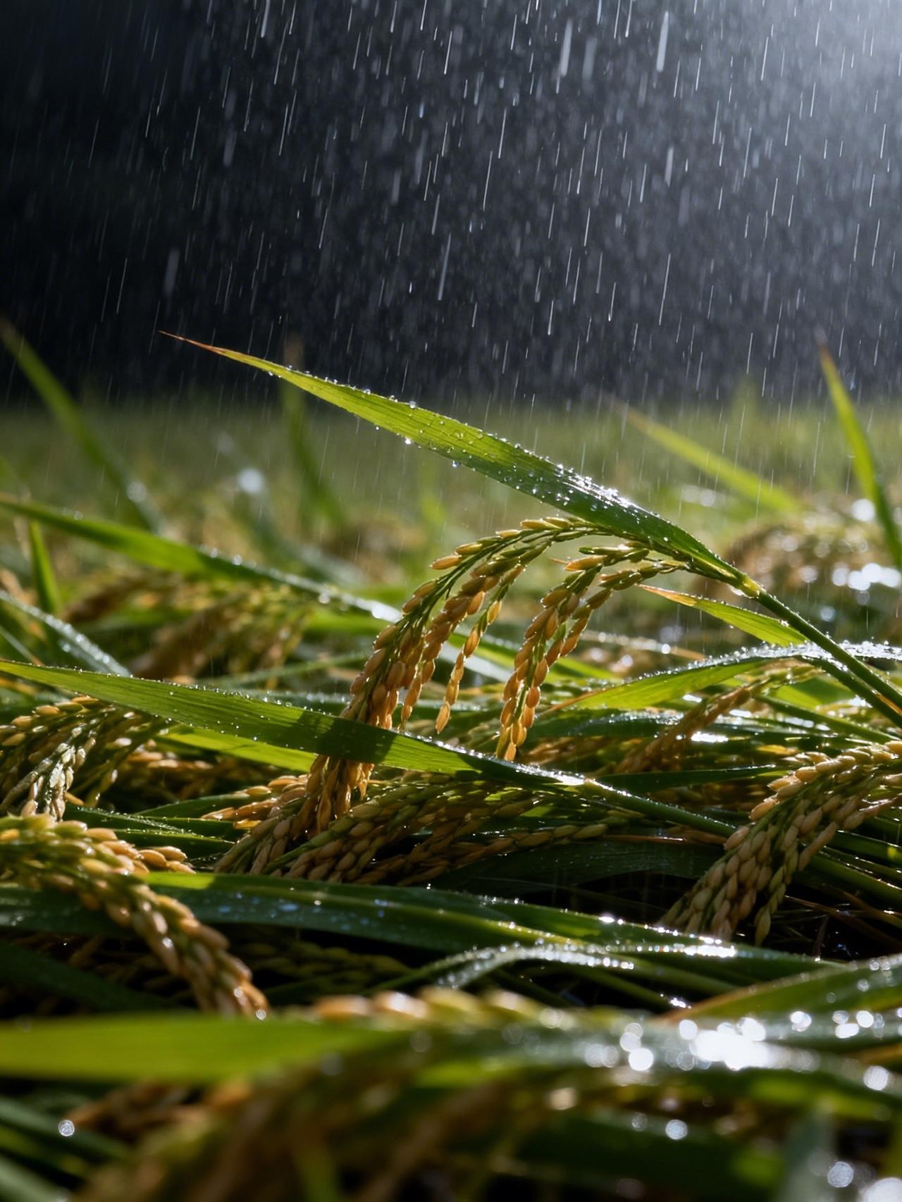 《六月的雨》
你见过雨砸在稻穗上的声音吗？像千万粒碎银，在六月的黄昏里砸出湿软的