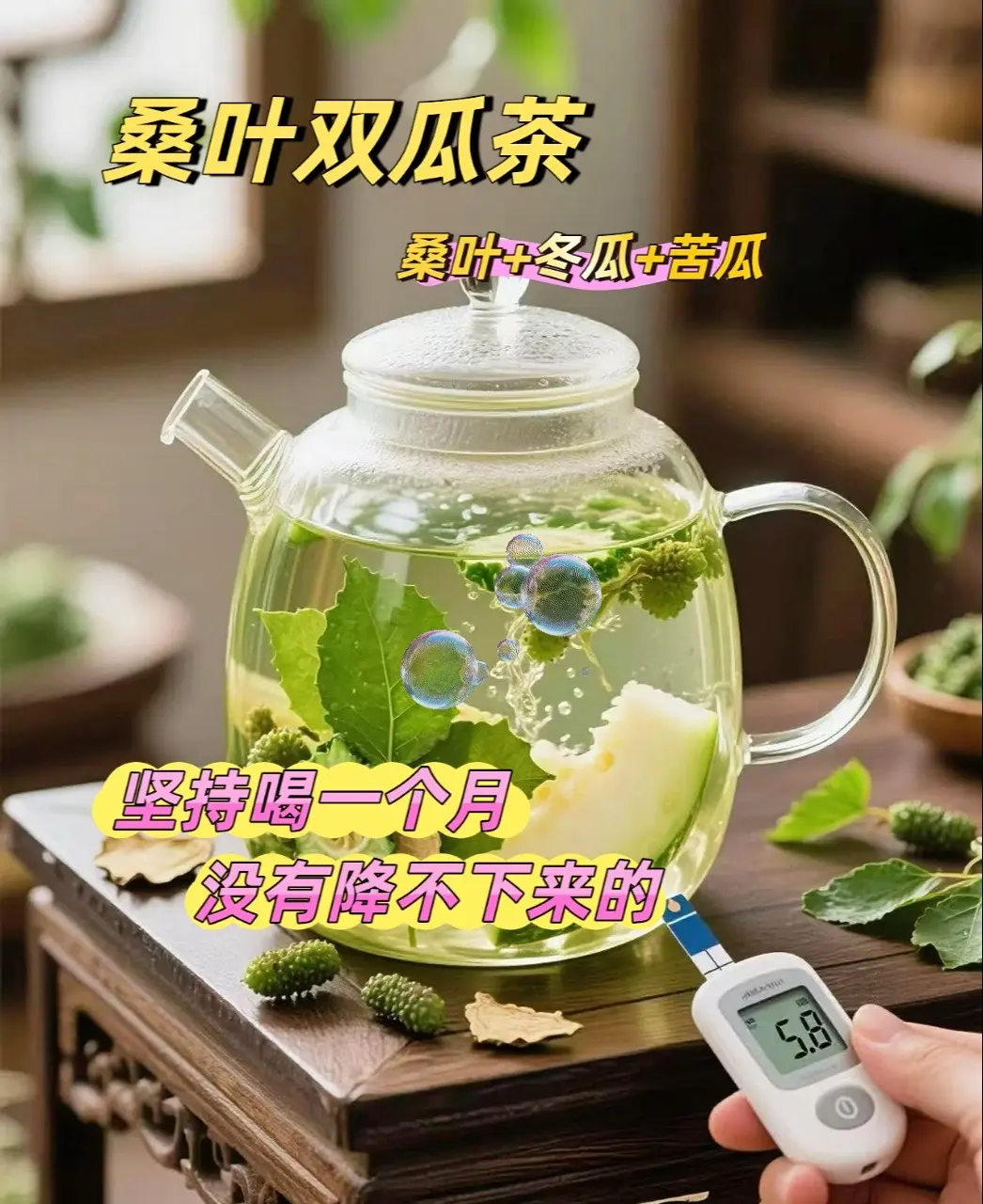 家里备着一些！《桑叶双瓜茶：自然的健康馈赠》喝过的都夸好！它乃大自然的...