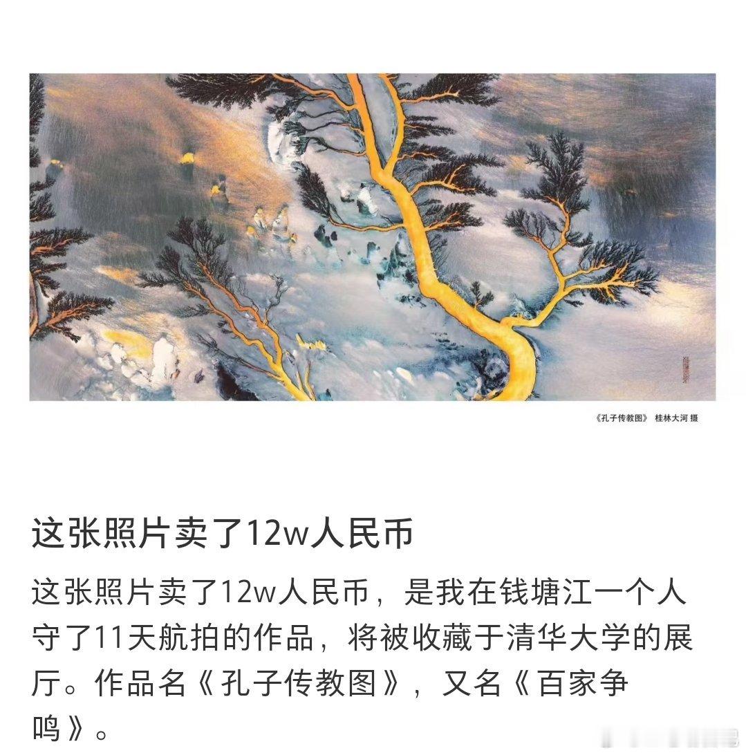 一张照片卖了12万，左看右看都像张画，其实是张照片 