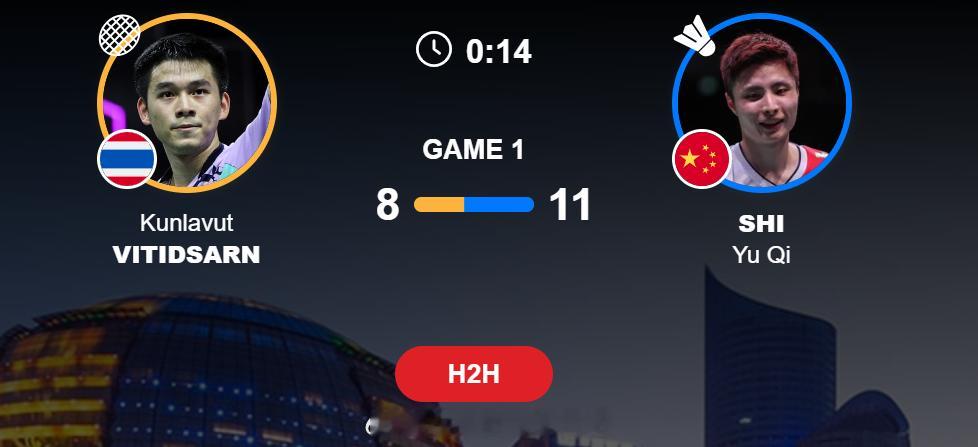 2025年世界羽联年终总决赛 男单 半决赛 昆拉武特 8-11 石宇奇热点现场