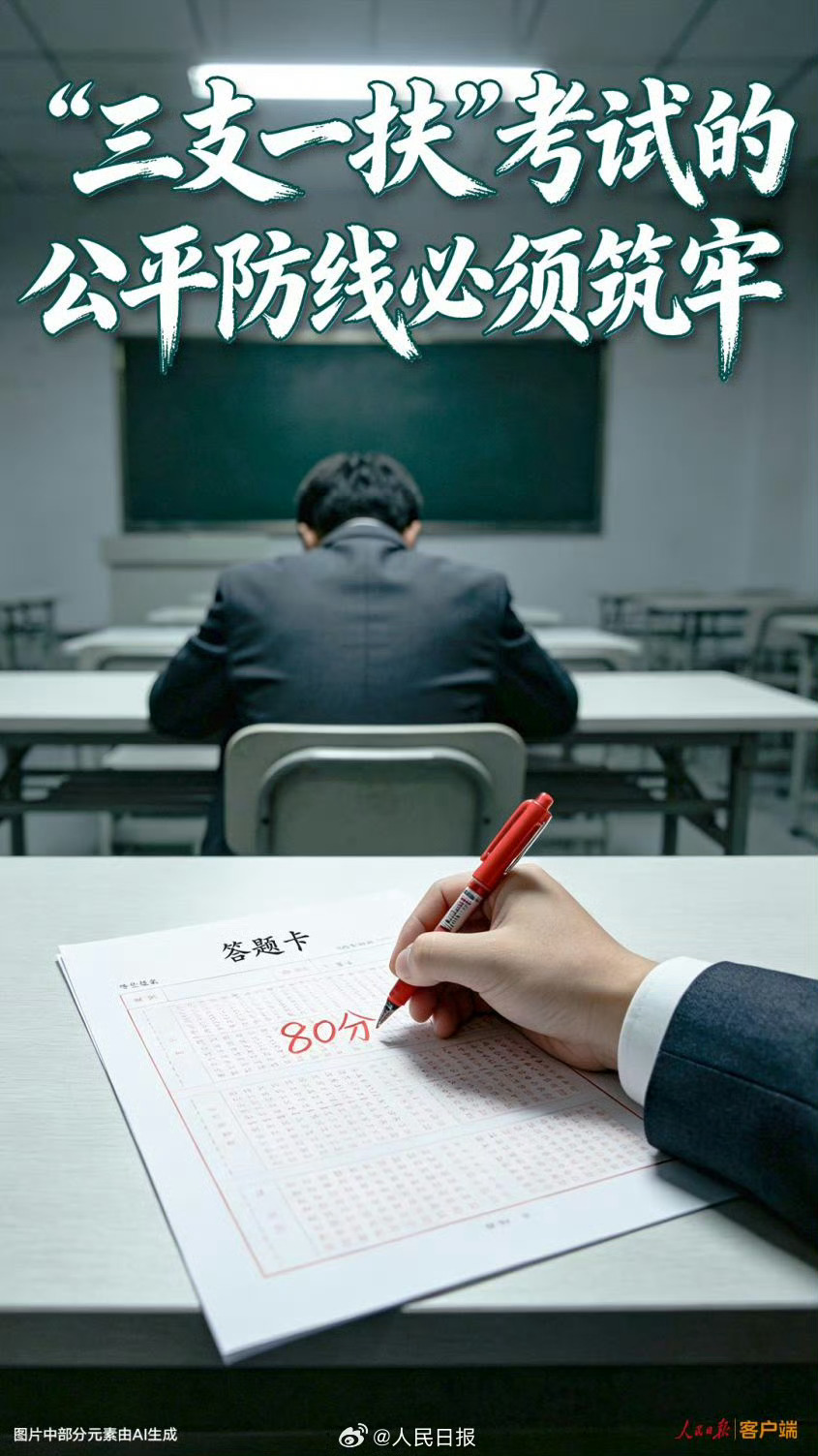 严惩舞弊守护公平天天晨读人民日报锐评河南三支一扶舞弊事件，直击招考公平核心底线。