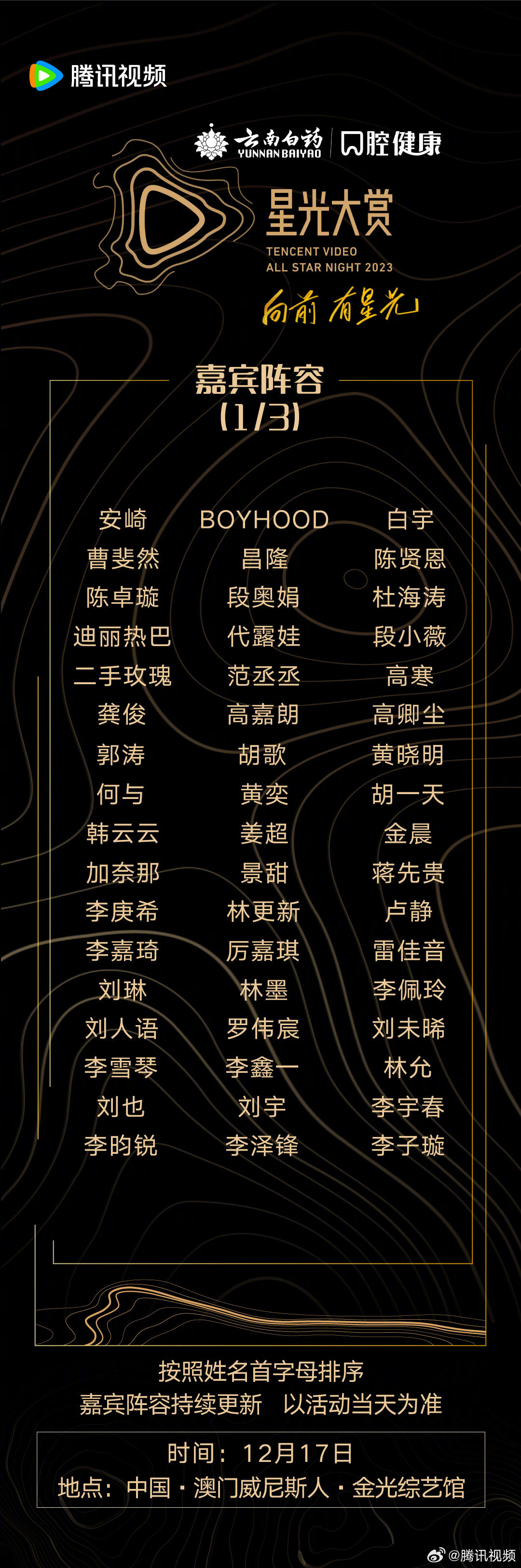 不是，#澳门威尼斯人# 吃的也太好了吧！星光大赏第一波官宣阵容就这么强，迪丽热巴